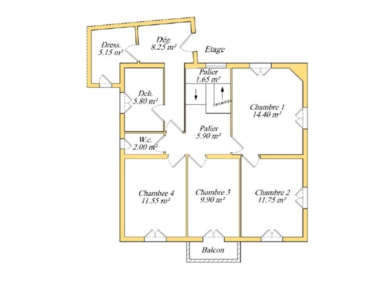 Croquis maison - 1er étage