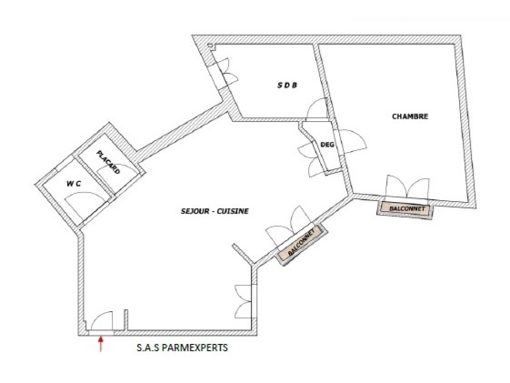 Croquis Giorgia - appartement F2