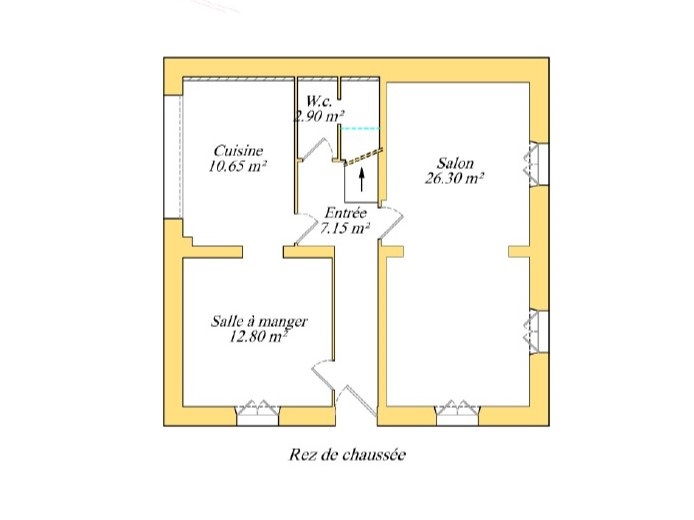Croquis maison - rdc