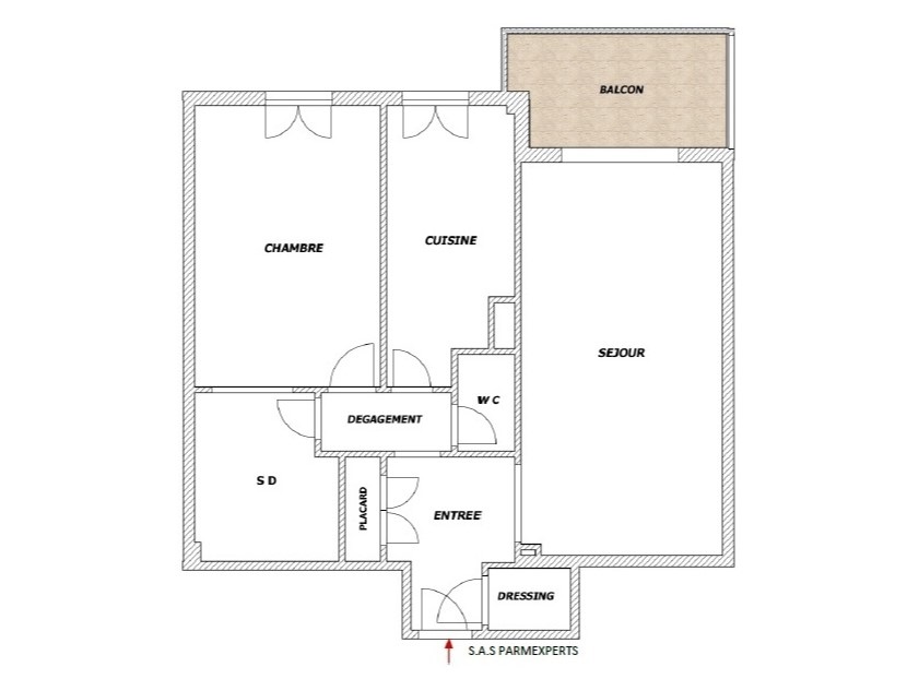 Plan appartement Nice Gambetta