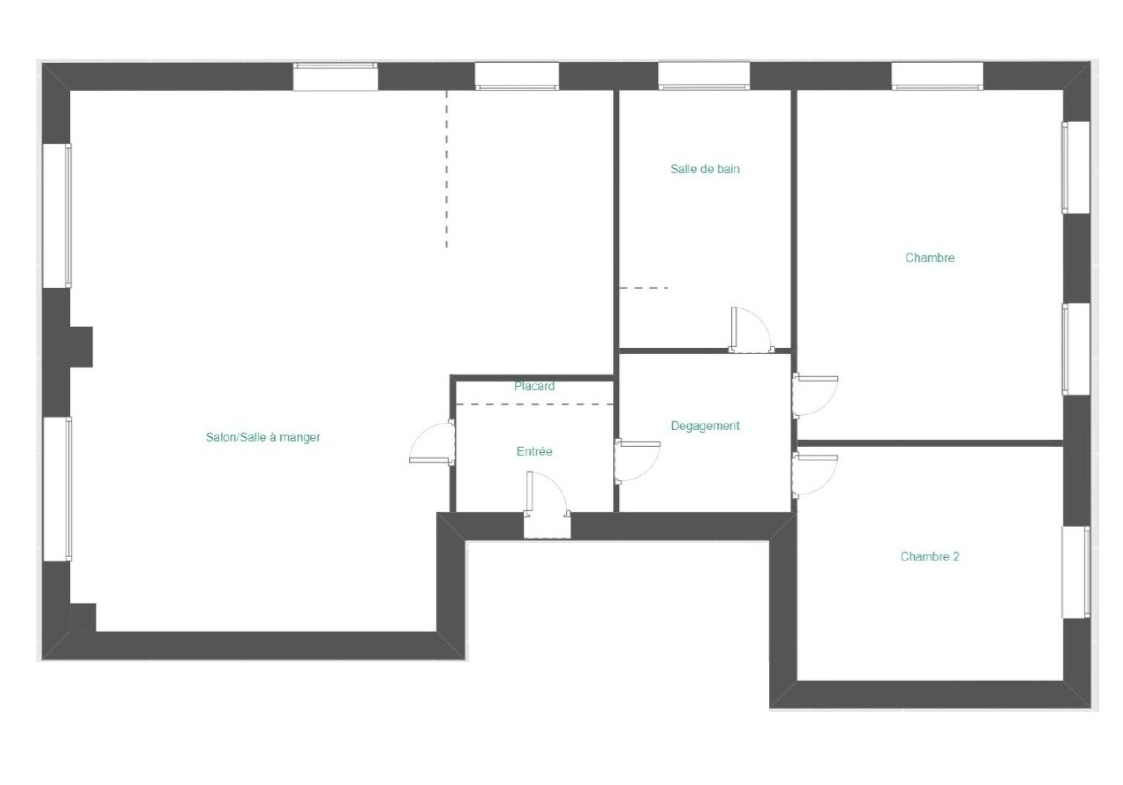 Croquis Oregon - Appartement F3 à vendre à Nice - Quartier des Baumettes