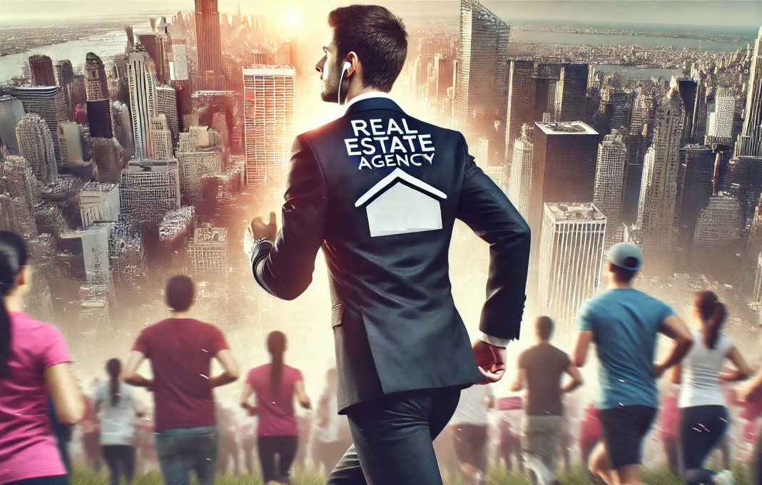 Real estate agent running a marathon|Real estate agent running a marathon |