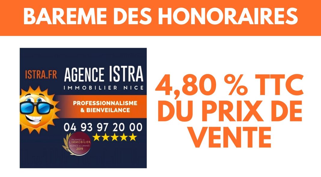 Les honoraires de vente d'un bien immobilier / agence Istra