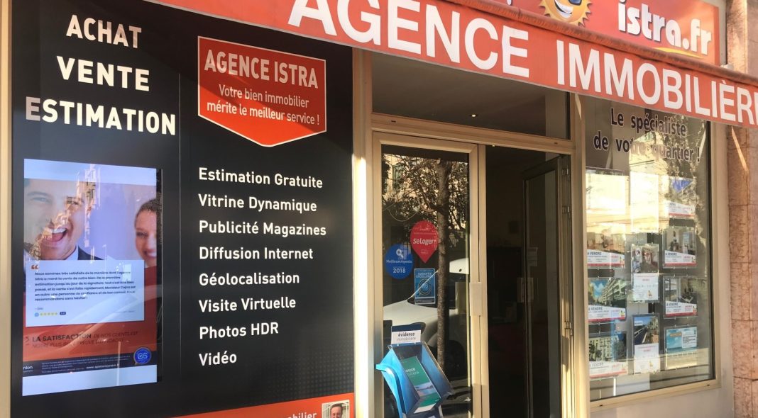 Nouvelle vitrine dynamique de l'agence Istra à Nice