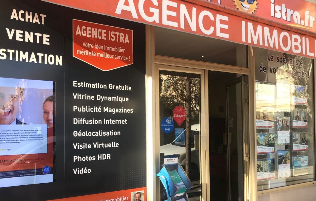 Nouvelle vitrine dynamique de l'agence Istra à Nice