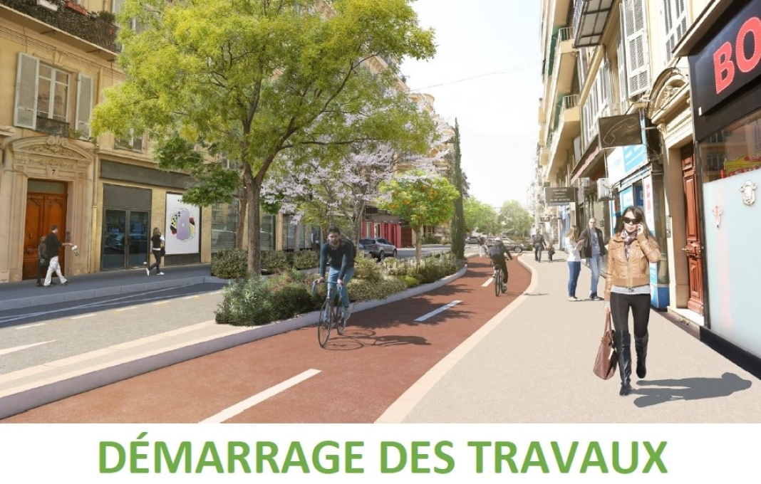 Végétalisation de la rue Dante à Nice