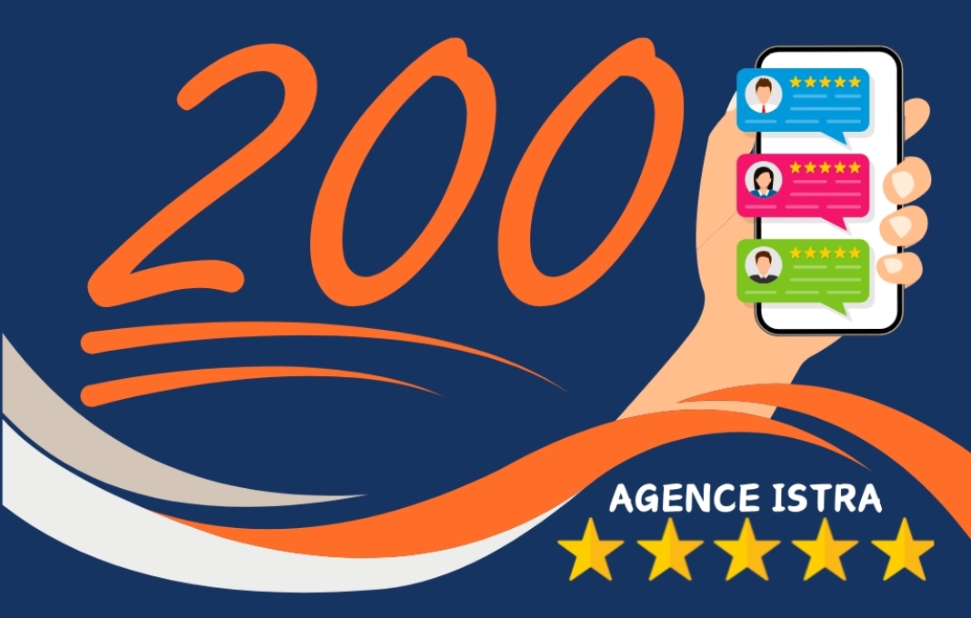 200ème Avis Clients de l'agence Istra sur Google
