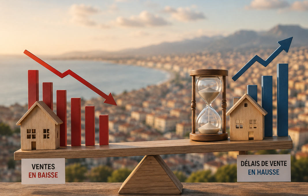 Immobilier France - Nombre de ventes en baisse et délais de vente en hausse